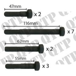 Kit de goujons du couvercle rabattable